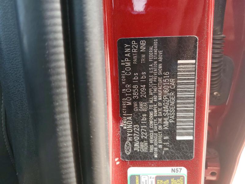 49752626 :رقم المزاد ، KMHLS4AG2PU601516 vin ، 2023 Hyundai Elantra مزاد بيع