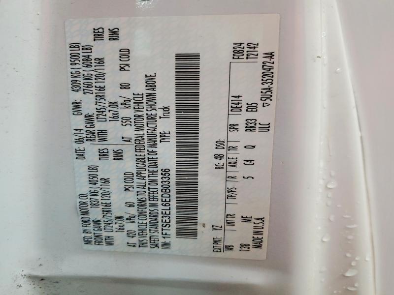 2014 Ford Econoline მანქანა იყიდება აუქციონზე, vin: 1FTSE3EL6EDB03356, აუქციონის ნომერი: 55060676