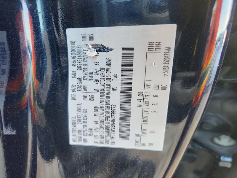 46493876 :رقم المزاد ، 1FT7W2BN4NEF99772 vin ، 2022 Ford F250 مزاد بيع