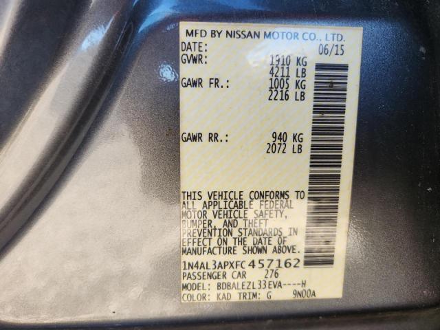 48900316 :رقم المزاد ، 1N4AL3APXFC457162 vin ، 2015 Nissan Altima مزاد بيع
