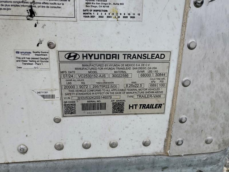 50921906 :رقم المزاد ، 3H3V532K2SS146079 vin ، 2025 Hyun Agriculture And Farm Equipment مزاد بيع