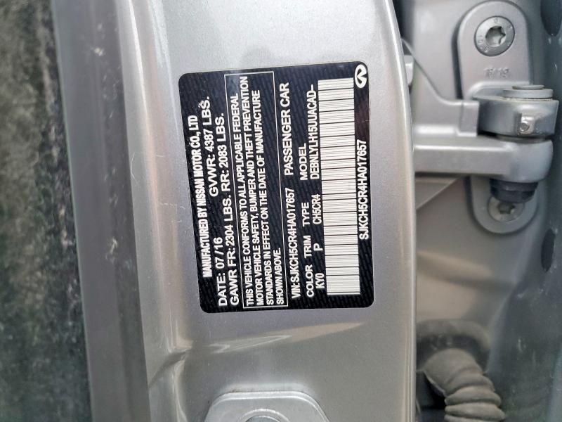 Aukcja sprzedaży 2017 Infiniti Qx30, vin: SJKCH5CR4HA017657, numer aukcji: 51319896