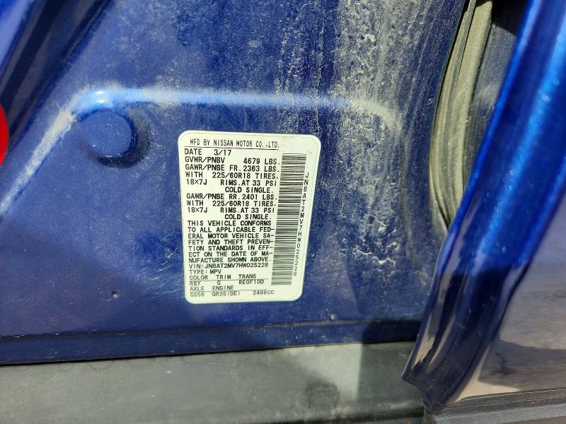 Продаж на аукціоні авто 2017 Nissan Rogue, vin: JN8AT2MV7HW025228, номер лоту: 51422196