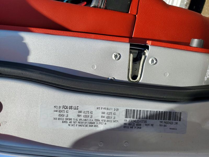 48821206 :رقم المزاد ، 2C3CDXGJ2LH157395 vin ، 2020 Dodge Charger مزاد بيع