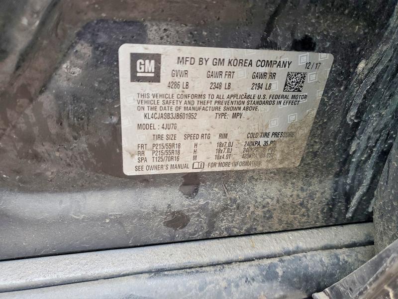 Aukcja sprzedaży 2018 Buick Encore, vin: KL4CJASB3JB601952, numer aukcji: 50058536