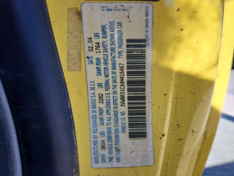 Продажа на аукционе авто 2004 Volkswagen New Beetle, vin: 3VWBR31CX4M416467, номер лота: 49053776