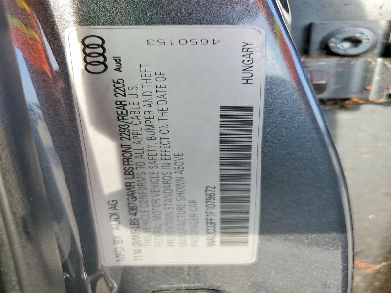 2015 Audi A3 მანქანა იყიდება აუქციონზე, vin: WAUCCGFF1F1079672, აუქციონის ნომერი: 51766016
