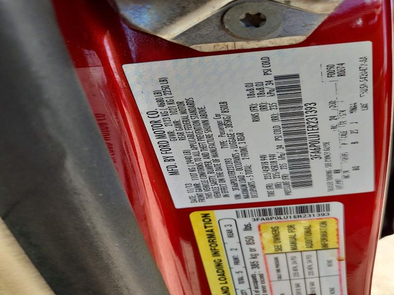 52031076 :رقم المزاد ، 3FA6P0LU1ER231393 vin ، 2014 Ford Fusion مزاد بيع