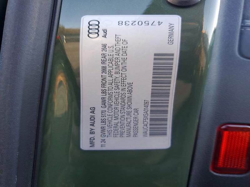 2025 Audi S5 მანქანა იყიდება აუქციონზე, vin: WAUC4CF5XSA014097, აუქციონის ნომერი: 48910796