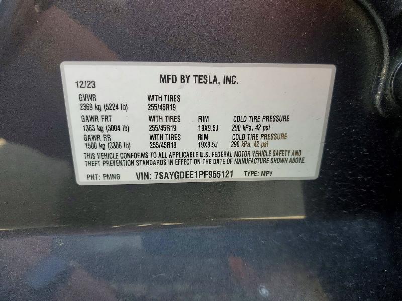 Aukcja sprzedaży 2023 Tesla Model Y, vin: 7SAYGDEE1PF965121, numer aukcji: 50465416