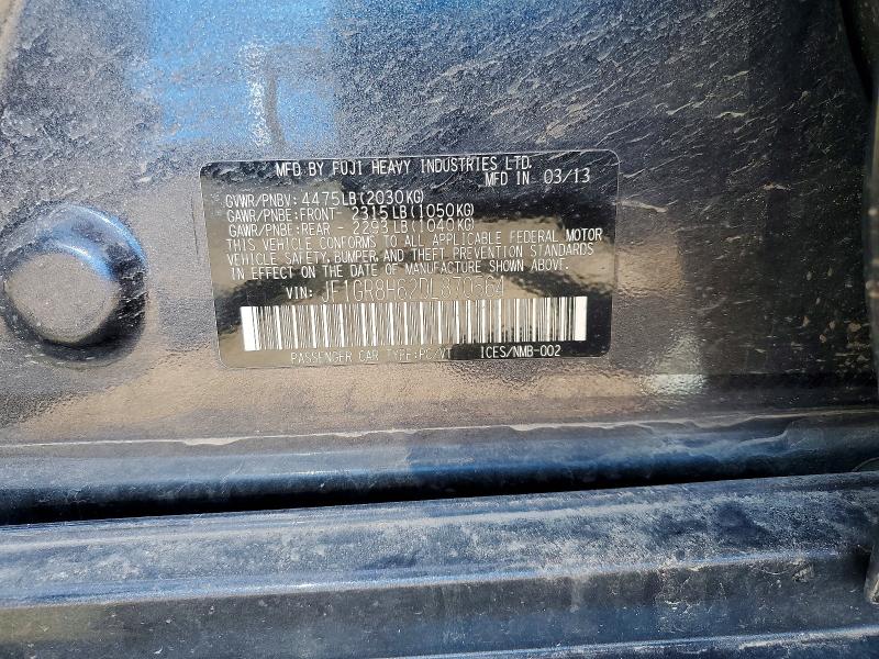49814346 :رقم المزاد ، JF1GR8H62DL870564 vin ، 2013 Subaru Impreza مزاد بيع