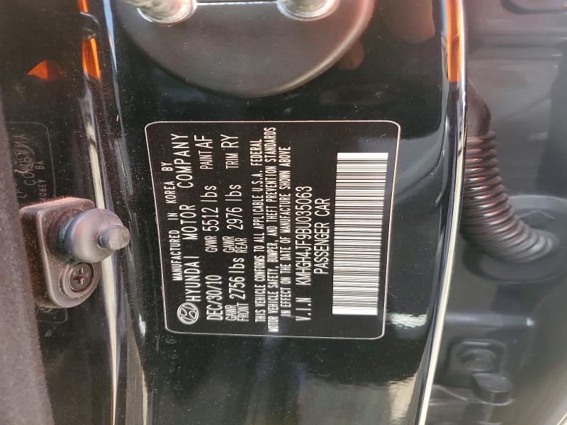 49220166 :رقم المزاد ، KMHGH4JF9BU035063 vin ، 2011 Hyundai Equus مزاد بيع