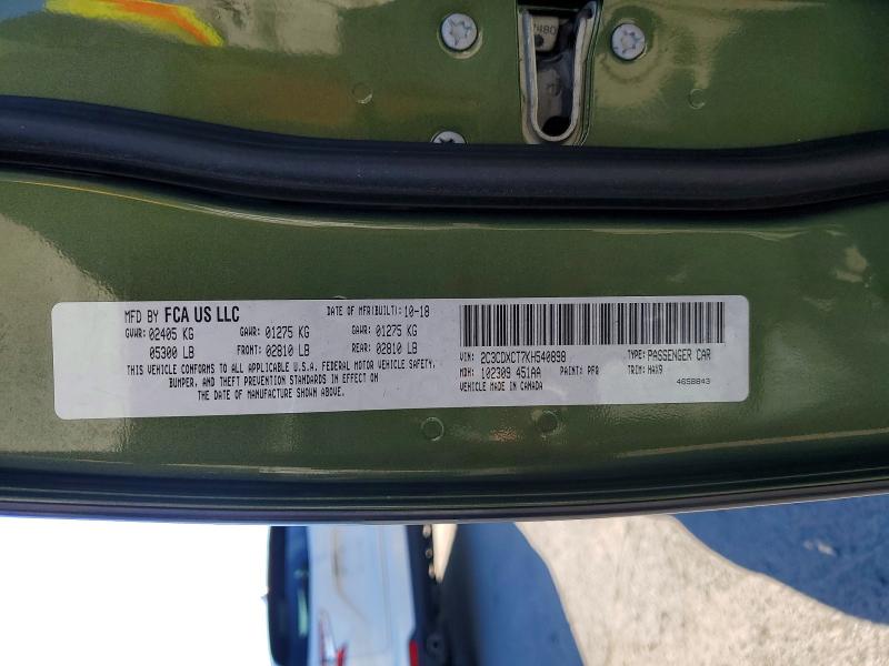 48659566 :رقم المزاد ، 2C3CDXCT7KH540898 vin ، 2019 Dodge Charger مزاد بيع
