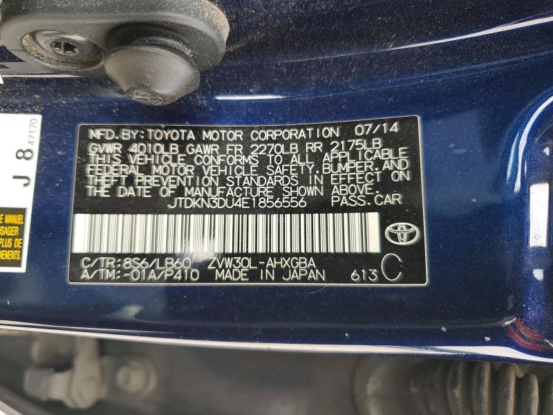 Продажа на аукционе авто 2014 Toyota Prius, vin: JTDKN3DU4E1856556, номер лота: 51467996