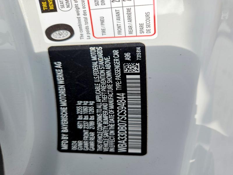 Продаж на аукціоні авто 2025 Bmw 430i, vin: WBA33DB07SCS94844, номер лоту: 50181016