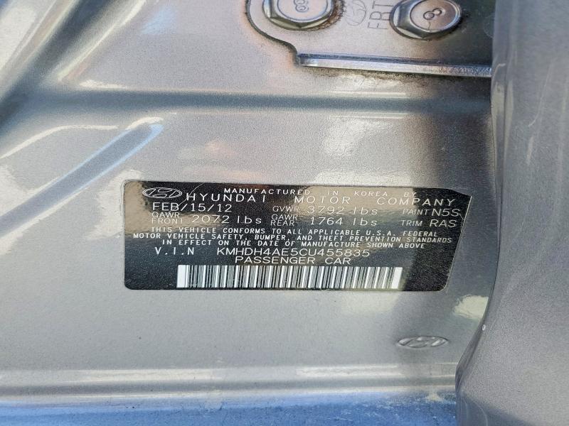 Aukcja sprzedaży 2012 Hyundai Elantra, vin: KMHDH4AE5CU455835, numer aukcji: 48540236