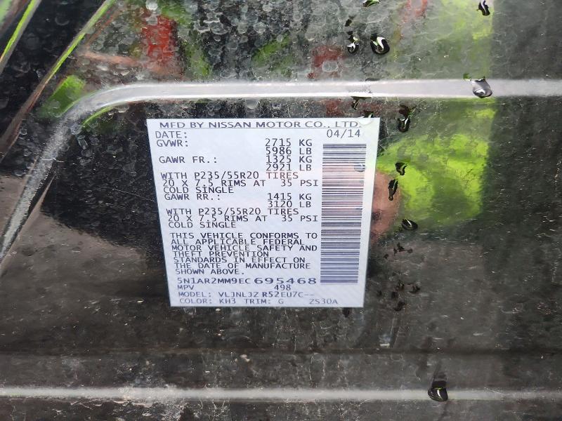 Продаж на аукціоні авто 2014 Nissan Pathfinder, vin: 5N1AR2MM9EC695468, номер лоту: 50760506