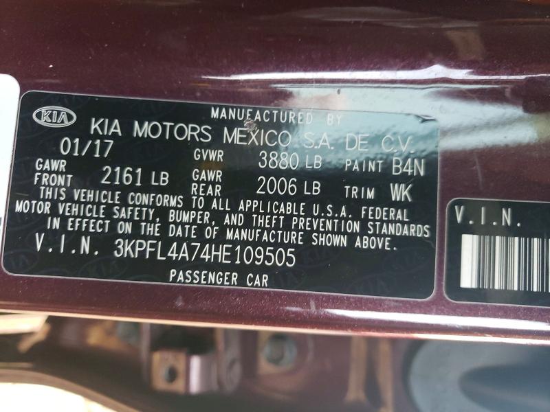 Продажа на аукционе авто 2017 Kia Forte, vin: 3KPFL4A74HE109505, номер лота: 48902506