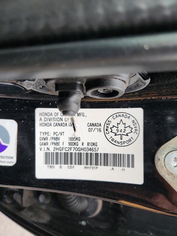 Aukcja sprzedaży 2016 Honda Civic, vin: 2HGFC2F70GH034657, numer aukcji: 48584616