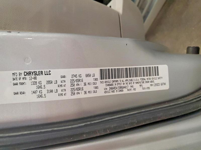 49862566 :رقم المزاد ، 2A8HR54159R604017 vin ، 2009 Chrysler Town & Country مزاد بيع
