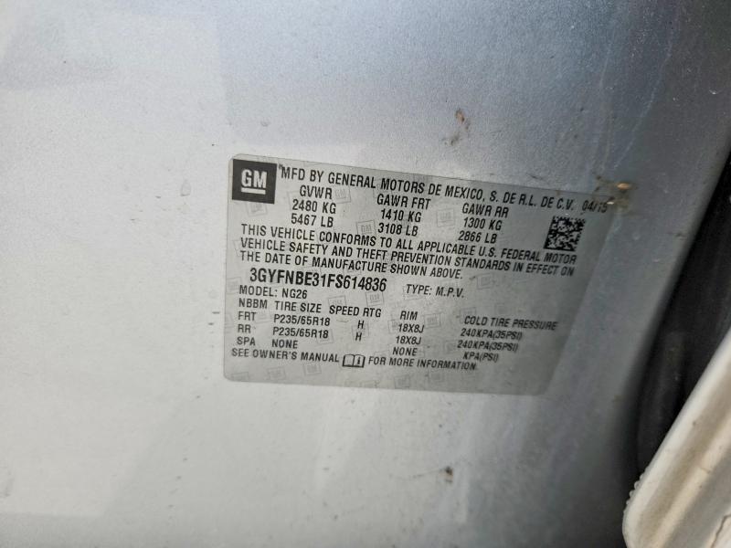 Продажа на аукционе авто 2015 Cadillac Srx, vin: 3GYFNBE31FS614836, номер лота: 50267216