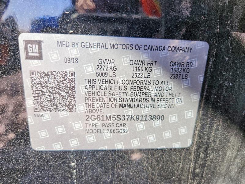 Auction sale of the 2019 Cadillac Xts, vin: 2G61M5S37K9113890, lot number: 46459366