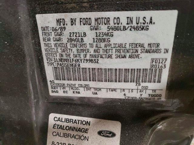 Продаж на аукціоні авто 1989 Lincoln Townhouse Town Car, vin: 1LNBM81F6KY799832, номер лоту: 51907886