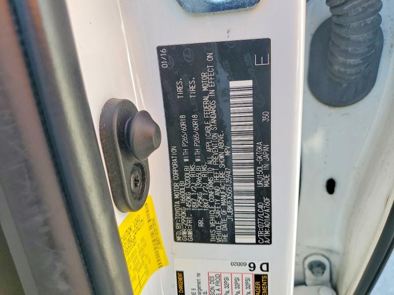 Продажа на аукционе авто 2016 Lexus Gx, vin: JTJBM7FX5G5135947, номер лота: 51972426