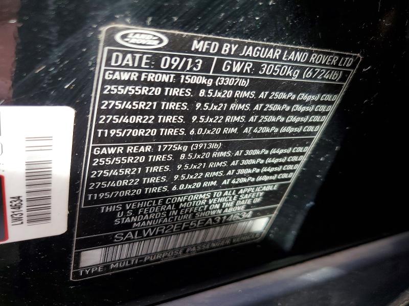 Продаж на аукціоні авто 2014 Land Rover Range Rover Sport, vin: SALWR2EF5EA314634, номер лоту: 51474926