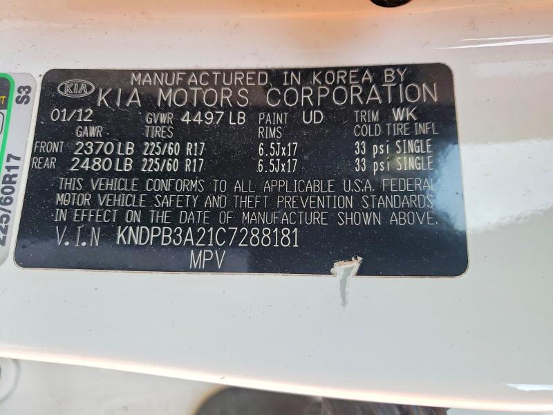 Aukcja sprzedaży 2012 Kia Sportage, vin: KNDPB3A21C7288181, numer aukcji: 49238876