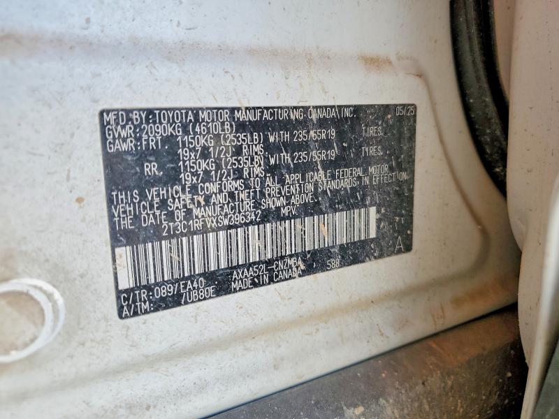 2025 Toyota Rav4 მანქანა იყიდება აუქციონზე, vin: 2T3C1RFVXSW396342, აუქციონის ნომერი: 49164586