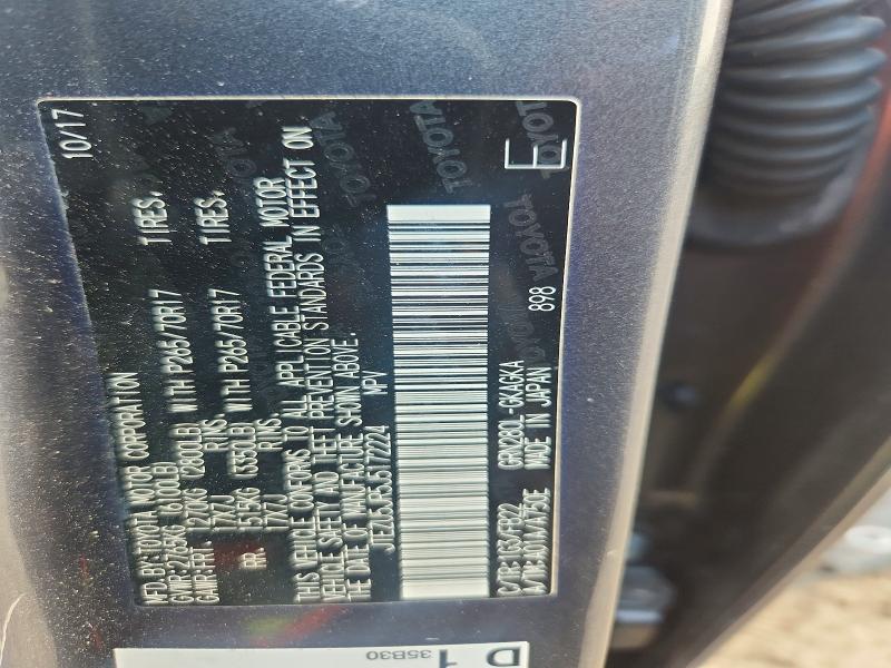 Продаж на аукціоні авто 2018 Toyota 4runner, vin: JTEZU5JR5J5172224, номер лоту: 51141956