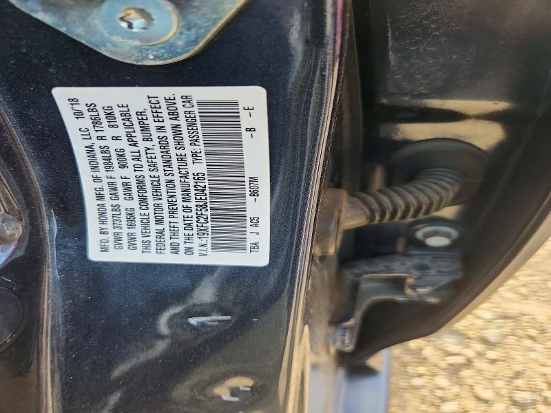 Продаж на аукціоні авто 2018 Honda Civic, vin: 19XFC2F58JE042165, номер лоту: 50692406