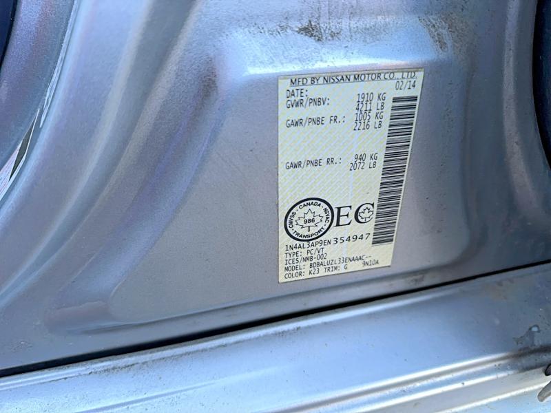 Продаж на аукціоні авто 2014 Nissan Altima, vin: 1N4AL3AP9EN354947, номер лоту: 49998136