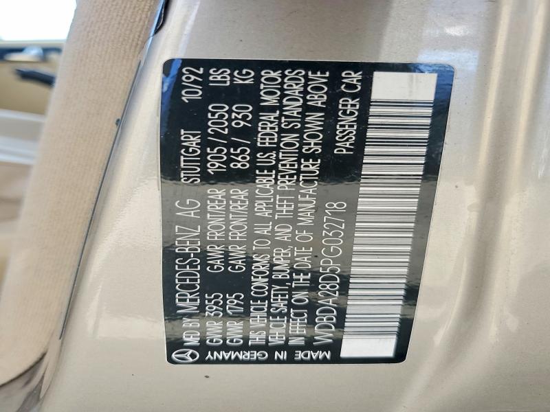 Продажа на аукционе авто 1993 Mercedes-benz 190, vin: WDBDA28D5PG032718, номер лота: 51387716