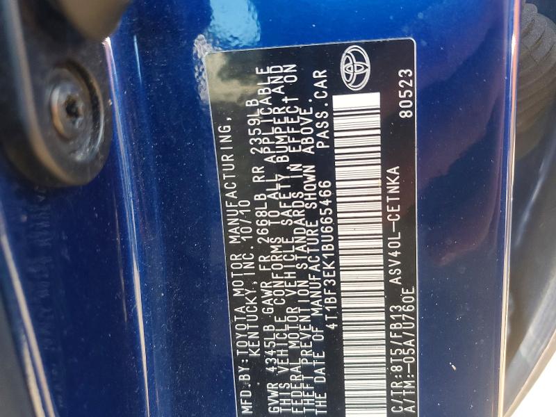 Aukcja sprzedaży 2011 Toyota Camry, vin: 4T1BF3EK1BU665466, numer aukcji: 49121606