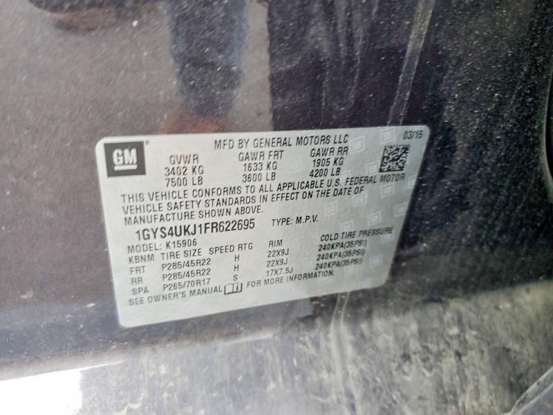 Aukcja sprzedaży 2015 Cadillac Escalade, vin: 1GYS4UKJ1FR622695, numer aukcji: 51165766