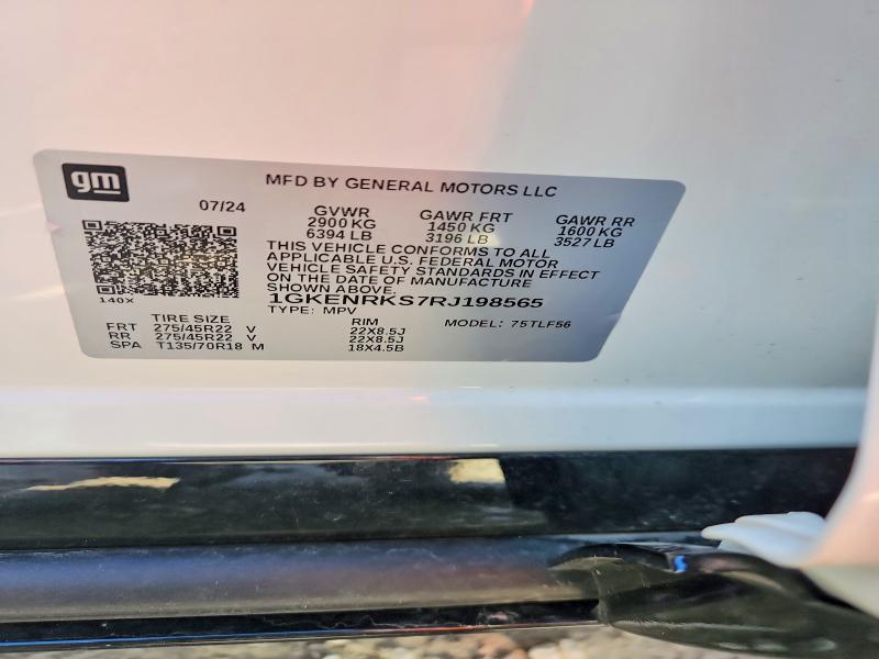 51137186 :رقم المزاد ، 1GKENRKS7RJ198565 vin ، 2024 Gmc Acadia مزاد بيع