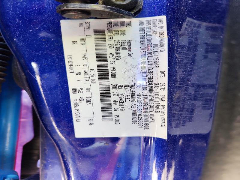 Aukcja sprzedaży 2013 Ford Focus, vin: 1FADP3L98DL263551, numer aukcji: 50110486