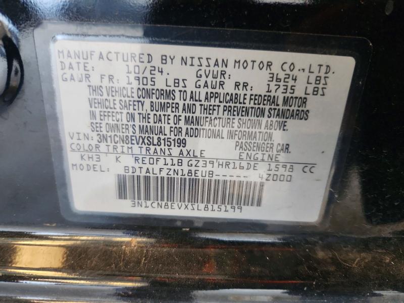 Продаж на аукціоні авто 2025 Nissan Versa, vin: 3N1CN8EVXSL815199, номер лоту: 51879166