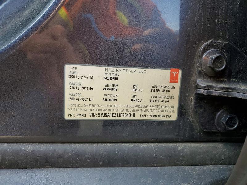 Aukcja sprzedaży 2018 Tesla Model S, vin: 5YJSA1E21JF264319, numer aukcji: 49488866
