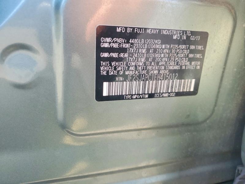 48922106 :رقم المزاد ، JF2SJAPC1EH415012 vin ، 2014 Subaru Forester مزاد بيع