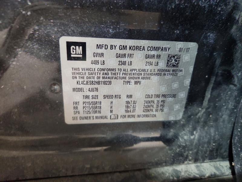 Продаж на аукціоні авто 2017 Buick Encore, vin: KL4CJESB2HB110239, номер лоту: 50692026