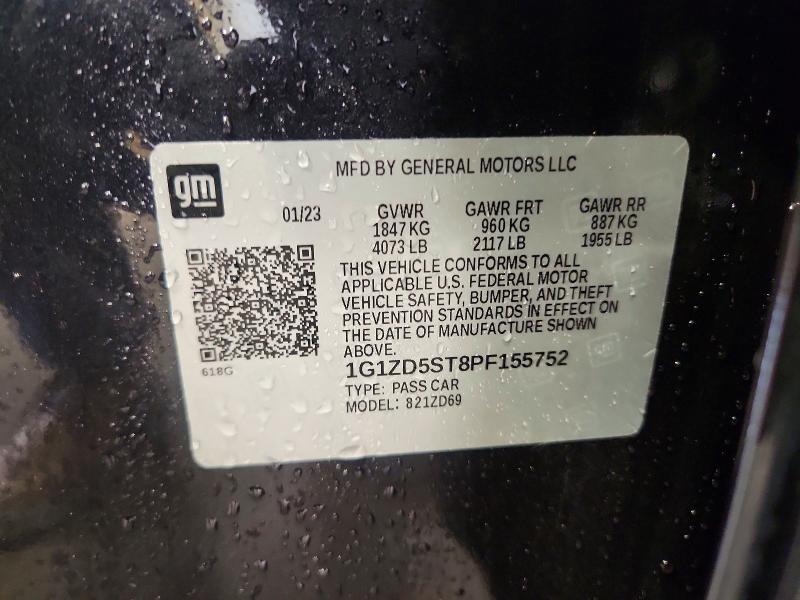 Aukcja sprzedaży 2023 Chevrolet Malibu, vin: 1G1ZD5ST8PF155752, numer aukcji: 50259226