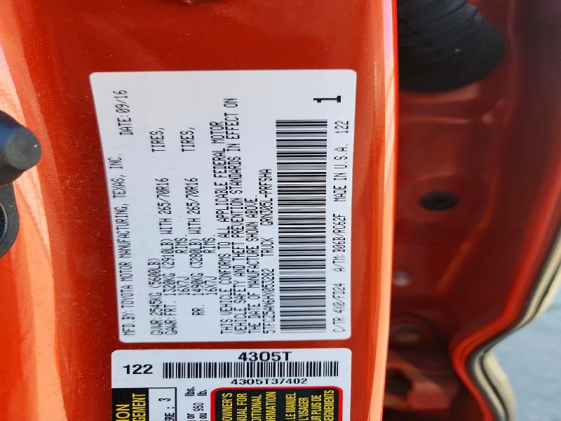 2017 Toyota Tacoma მანქანა იყიდება აუქციონზე, vin: 5TFCZ5AN6HX053282, აუქციონის ნომერი: 51530896