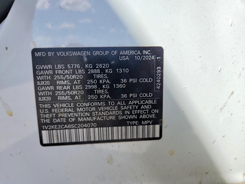 Aukcja sprzedaży 2025 Volkswagen Atlas Cross Sport, vin: 1V2KE2CA6SC204070, numer aukcji: 49951486