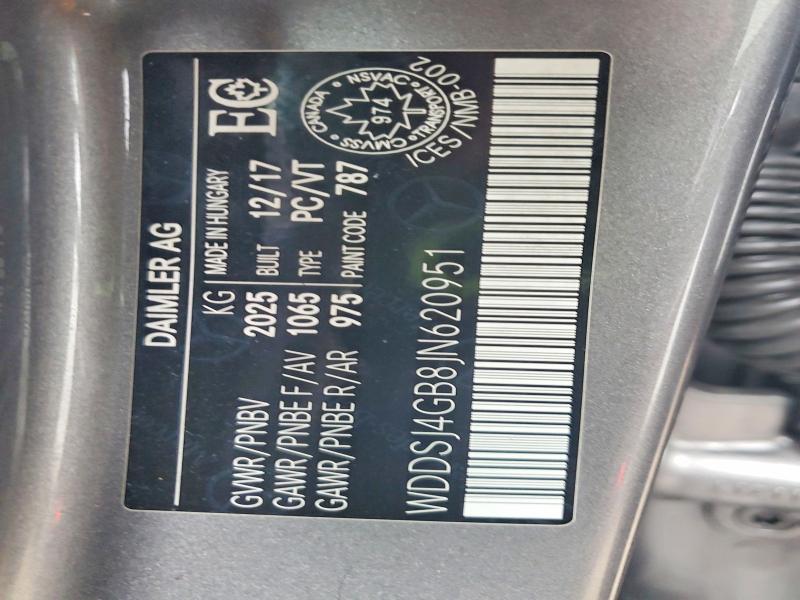 Aukcja sprzedaży 2018 Mercedes-benz Cla, vin: WDDSJ4GB8JN620951, numer aukcji: 49048006