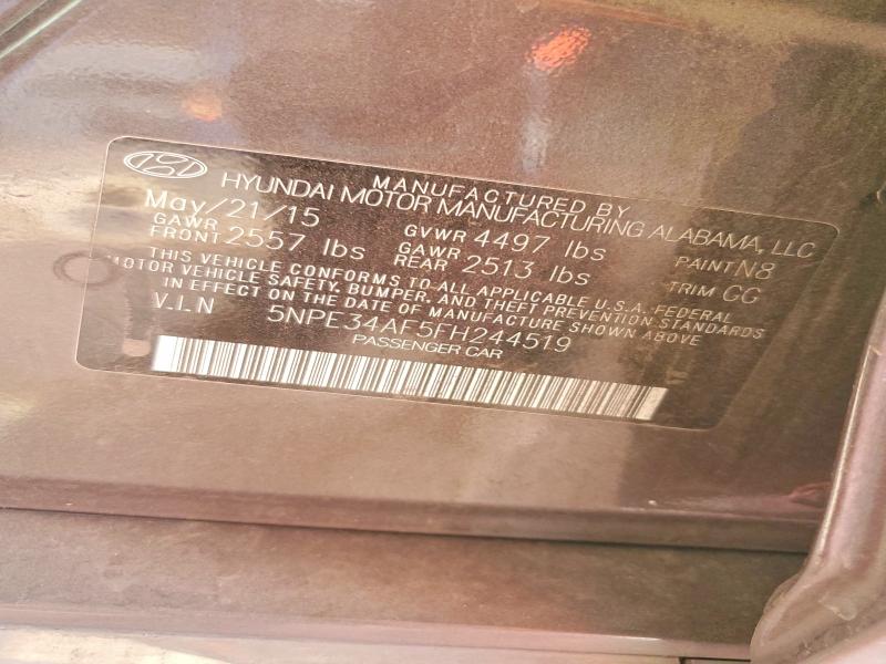 Aukcja sprzedaży 2015 Hyundai Sonata, vin: 5NPE34AF5FH244519, numer aukcji: 51108596
