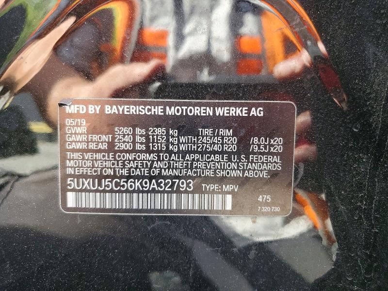 50125346 :رقم المزاد ، 5UXUJ5C56K9A32793 vin ، 2019 Bmw X4 مزاد بيع
