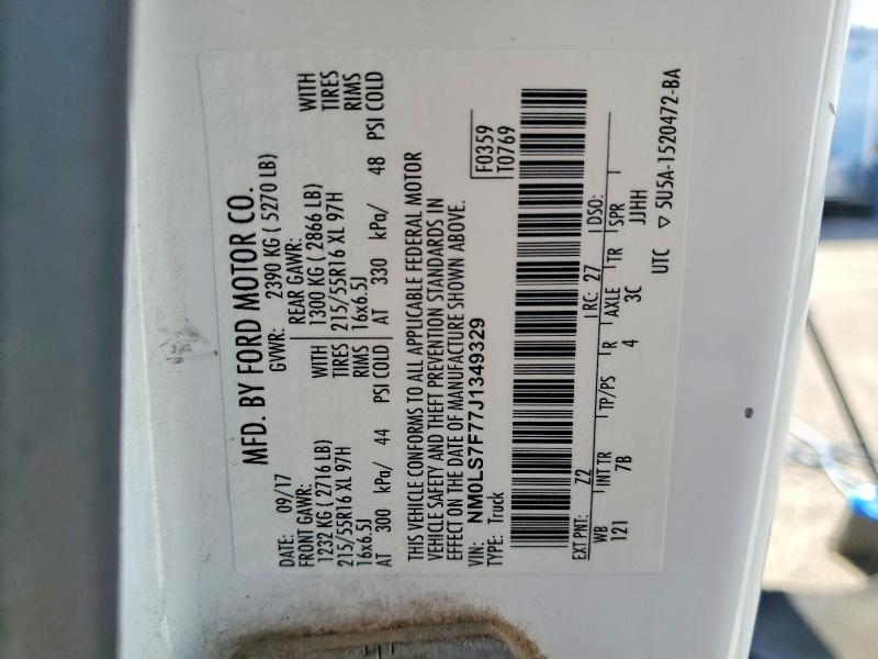 50497506 :رقم المزاد ، NM0LS7F77J1349329 vin ، 2018 Ford Transit Connect مزاد بيع